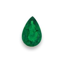 Loose pear shape emerald.  This very nice pear shaped emerald is well cut and  lively.