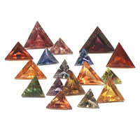 Loose multi-color untreated sapphire triangle melee from Africa. These rare unheated triangle Umba sapphires come in a variety of sizes starting from 3 mm up to 5 mm and<br><br>We are thrilled to present our exclusive collection of loose, untreated sapphi