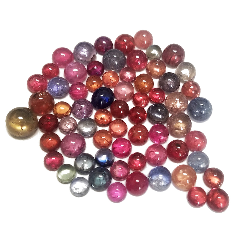 Untreated / Unheated Umba Sapphire Cabochons Colorful Sapphires 4 mm + - FScabs.jpg