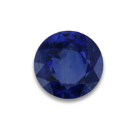 Round fine blue sapphire. Nice medium intensity blue sapphire. Good clarity and brilliant. 