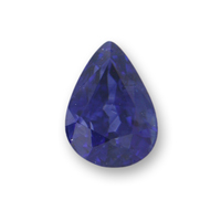 Nice deep-blue pear shape blue sapphire.  This pear shape sapphire has brilliant flashes of light blue.