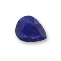 Pear shape royal blue sapphire.  Nice color and eye clean pear shape blue sapphire
