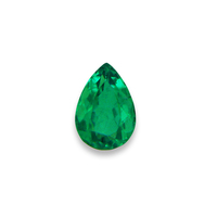 Perfect green pear shape emerald.  This really nice 1/2 carat emerald pear shape is well cut and very lively. A very pretty \'perfect\' emerald.