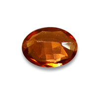 Oval natural unheated orange sapphire from the Umba River Valley in Africa.  This lovely rare orange sapphire from our Bottoms Up Rose Cut series has reddish undertones and would be lovely set straight up or bottoms up.