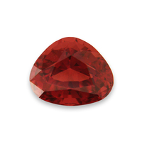 Very lively natural large trillion spinel.  This triangle or fat pear shape madiera red spinel is untreated, clean and well cut. Really sparkles and full of life!