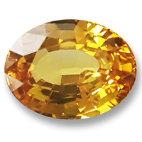 Very large intense oval golden yellow sapphire.  This yellow sapphire very clean and lively. Buttery rich yellow color.  Weighing in at over 8 carats this yellow sapphire would make a stunning yellow sapphire ring or pendant.