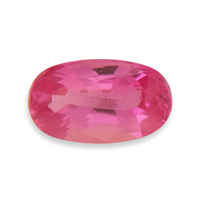 Beautiful elongated oval hot pink sapphire. Over 3 carat pink sapphire that is really bright, clean and well cut. Perfect for a pink sapphire engagement ring!
