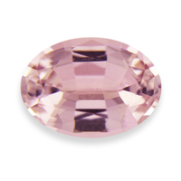 Very light pink oval tourmaline.  Lively natural light pink tourmaline with a baby pink color reminiscent of a morganite. Real pretty pink tourmaline.