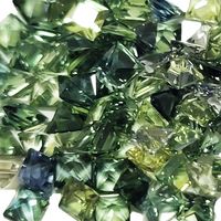 We have a wide selection of calibrated princess cut natural green sapphire melee that is sure to captivate you. These melee gems come in every shade of green, ranging from very light green sapphire to medium organic olive green sapphire, moss green sapphi