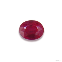 Deep rich vibrant red ruby with excellent color.  This lively oval ruby has good clarity and is eye clean with inclusions only visible with a 10x loupe. This is a real pretty ruby perfect for a center stone in ruby rings or pendants.