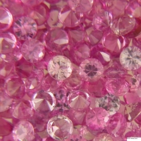 We proudly present a wide array of natural round pink sapphire melee, available in a spectrum of pink shades. From delicate baby pink to lively bubblegum pink and intense hot pink or fuchsia, we have it all. These round pink sapphire melee are expertly di