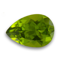 Nice pear shape green peridot in a chartreuse color. This is a lively well cut Arizona peridot. 
