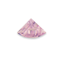 Genuine AAA fine quality fancy pie shape pastel pink tourmaline.  Very unique fan / triangle cut light pink tourmaline. Lively and morganite like pink color.
