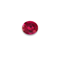 Lively roval / oval ruby with intense ruby red color. Really nice ruby perfect as a center stone in a ruby ring.