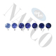Round Ombre Blue Sapphires for Suites