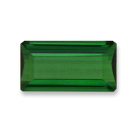 Baguette green tourmaline.  This  rich green rectangle tourmaline has some teal undertones is very well cut  and has lots of life.  