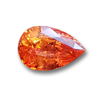 Super WOW mandarin orange sapphire.  This orange sapphire is very lively and clean.  It is an intense orange oval sapphire with fiery brilliance and full of life!