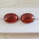 Large Pair of  Untreated Amber Zircon Cabochons (Rare)