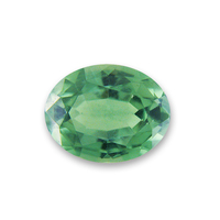 Nice medium to light blue green tourmaline.  This oval mint green tourmaline from Mozambique is full of life and a perfect size for a center stone in a green tourmaline ring!