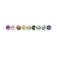 Round Umba sapphire suites made to order in single color sapphire suites in the muted earthy tones or mixed in multi color sapphire suites for custom designs. We stock diamond cut round untreated Umba sapphire melee in every color sapphire typical of this