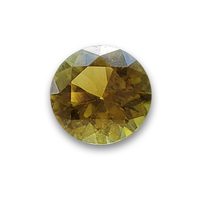 This round unique greenish yellow tourmaline is brilliant cut with lots of life. Natural untreated chartreuse color tourmaline 