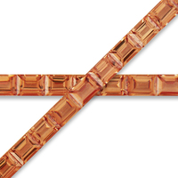 Rare untreated Malaya garnet 46 baguette suite for tennis or bangle bracelet. Â This absolutely beautiful matching 46 gemstone suite of step-cut orange garnet baguettes is 7.5\\\