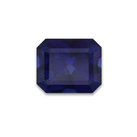 Emerald-cut blue sapphire.  This lovely rich blue sapphire is well cut , lively and has deep blue saturation. Just right for that for a classic looking blue sapphire ring!