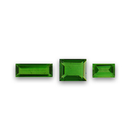 Vibrant and lively baguette cut green chrome tourmalines for tourmaline suites . Rectangle green tourmaline baguettes in various shapes such as rectangles and square rectangles and sizes perfect for small to larger suites.  These untreated chrome tou