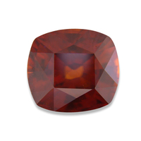 Cushion brown zircon with flashes of rich orange undertones.  Clean and lively rootbeer zircon super intense warm color
