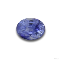 oval blue sapphire with slight zoning but faces up very nice and bright.