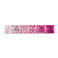 Calibrated princess cut natural pink sapphire melee in every tenth-of-a-millimeter in every shade of pink from very light diamond-like pink sapphire  to medium baby pink sapphire to hot pink sapphire and everything in between.  Included in the s