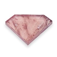 Untreated pink sapphire freeform slab.  This natural geometric pink peach Umba sapphire slice is fully high polished and has a beveled facet girdle.  A one-of-a-kind natural sapphire beauty!