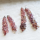 Dusty Rose Pink Sapphire Briolettes - Untreated Faceted Sapphire Briolette Grape Drops