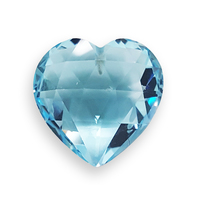 Large 16mm briolette heart shape blue topaz.  This perfectly cut double sided faceted briolette heart blue topaz has a really nice color which is sometimes referred to as swiss blue topaz or a sky blue topaz.  These blue topaz heart briolettes h
