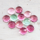 Loose 5mm Round Untreated Rose-Cut Pink & Green Maine Tourmaline