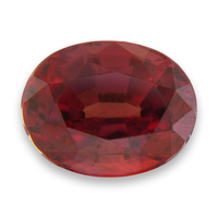 Oval orange sapphire from Umba River region of Africa.  This large rich orange sapphire has intense reddish undertones and is well cut and lively.  Beautiful and rare large orange sapphire.