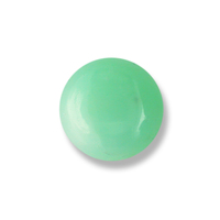 Nice large untreated mint green opal cabochon from Africa.  This round green opal cab is opaque but with a creamy even mint green color.