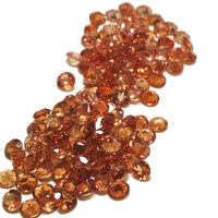 Loose untreated round orange Malaya garnet melee. These brilliant unheated round orange garnets are available in sizes starting a 3 mm and up to 5 mm. Please also see our other Malaya orange garnet melee shapes on the melee page.