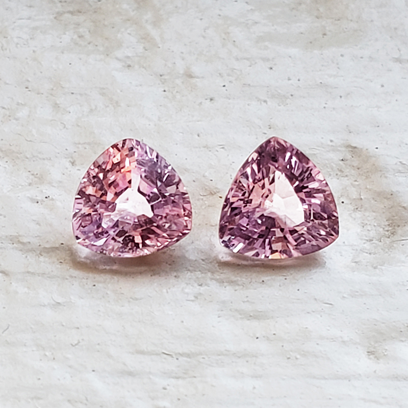 Loose Matched Pair of Light Pink Sapphire Trillions - Baby Pink Sapphire Trillion Pair - PSpr5027tril118.jpg